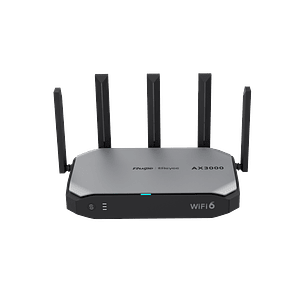 Router inalámbrico Wi-Fi 6 empresarial todo en uno, 2976 Mbps, hasta 180 usuarios, 5 puertos GE, 5 antenas externas (de 5 dBi), Incorpora Reyee Mesh