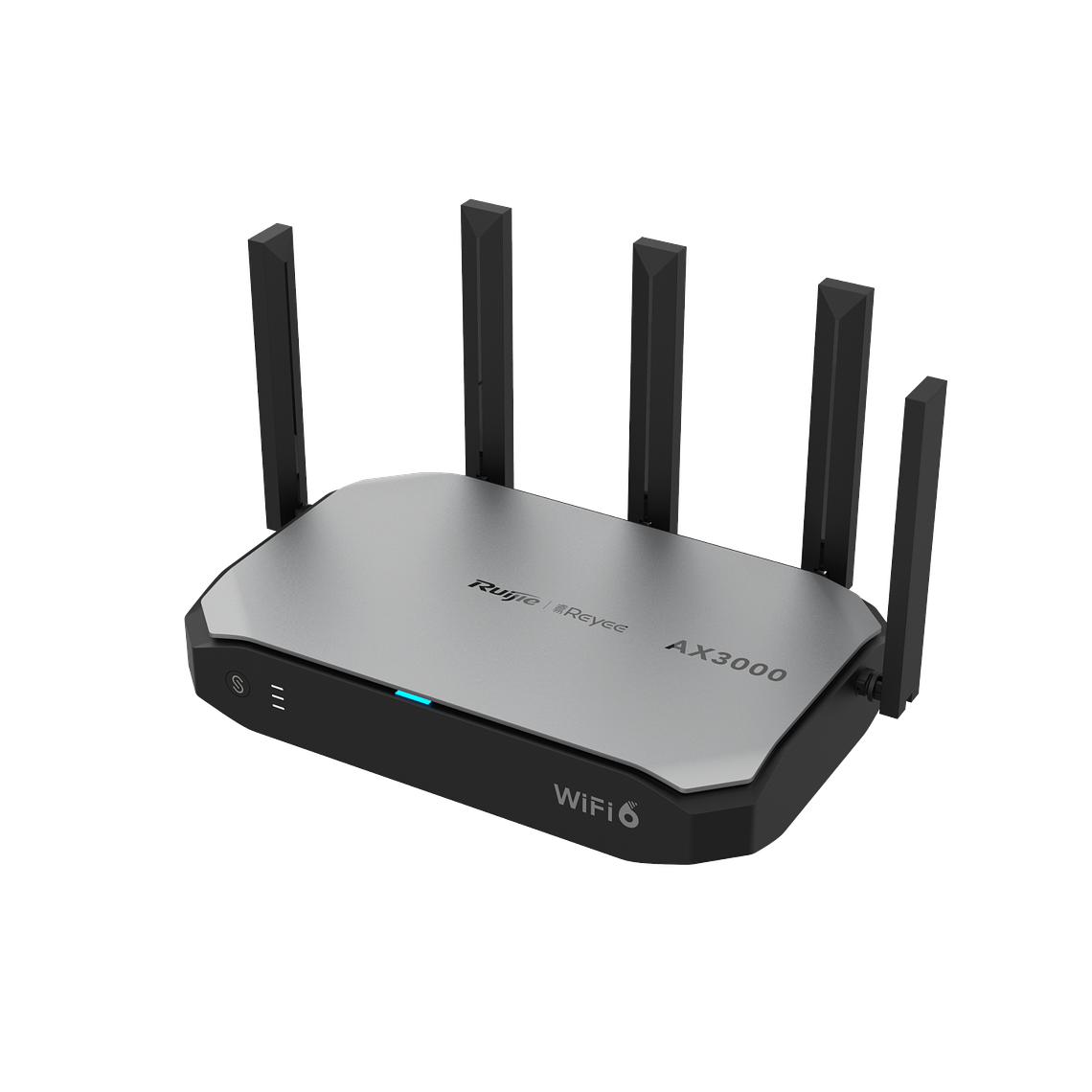 Router inalámbrico Wi-Fi 6 empresarial todo en uno, 2976 Mbps, hasta 180 usuarios, 5 puertos GE, 5 antenas externas (de 5 dBi), Incorpora Reyee Mesh 3
