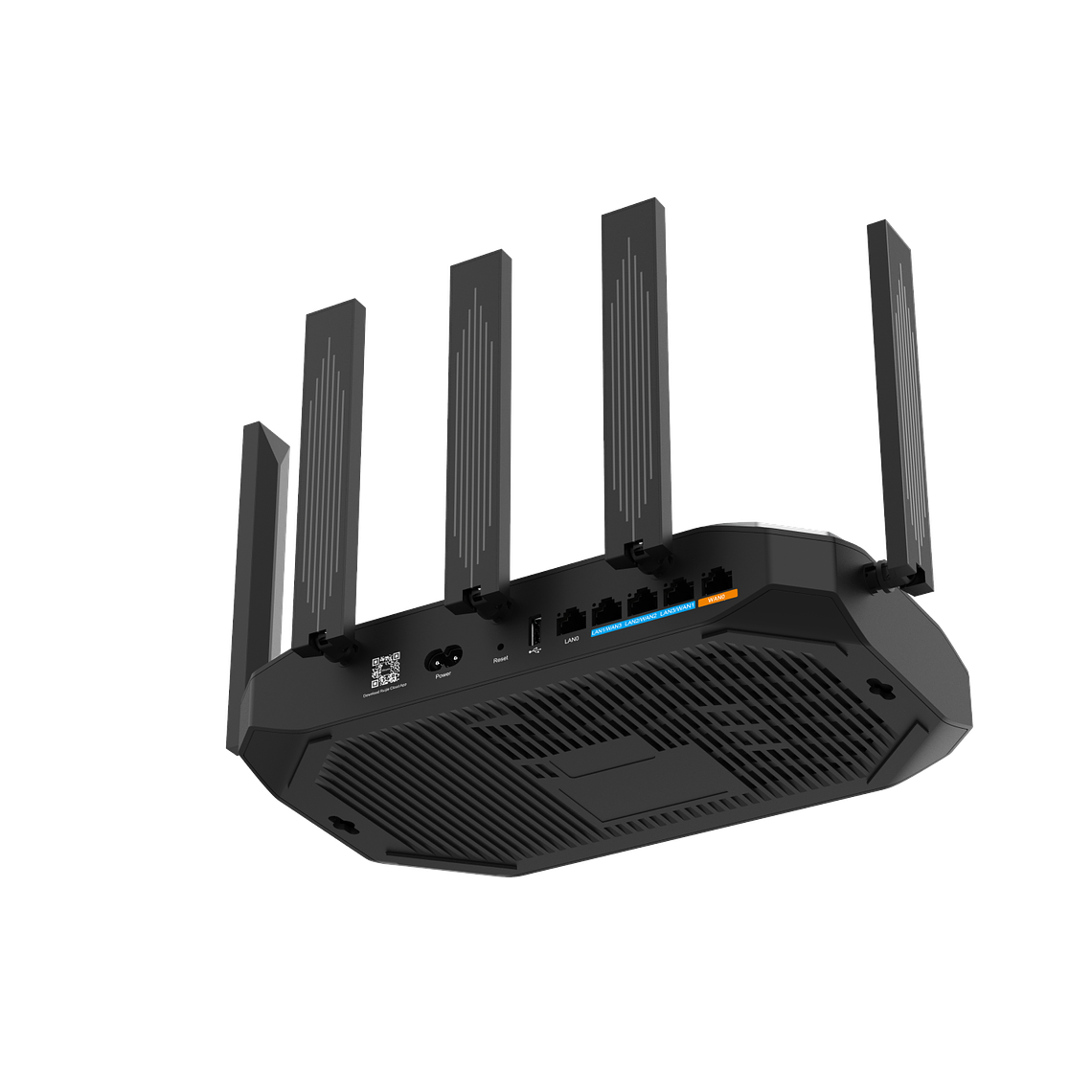 Router inalámbrico Wi-Fi 6 empresarial todo en uno, 2976 Mbps, hasta 180 usuarios, 5 puertos GE, 5 antenas externas (de 5 dBi), Incorpora Reyee Mesh 4