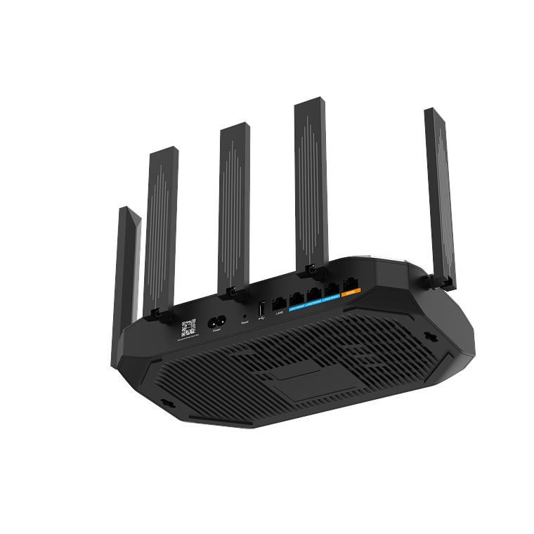 Router inalámbrico Wi-Fi 6 empresarial todo en uno, 2976 Mbps, hasta 180 usuarios, 5 puertos GE, 5 antenas externas (de 5 dBi), Incorpora Reyee Mesh 4
