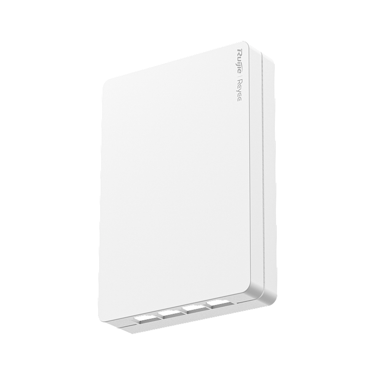 Punto de acceso Wi-Fi 6 de pared para interior 360°, doble banda, 2976 Mbps, 4 puertos GE downlink + 1 puerto GE uplink, hasta 512 usuarios, portal cautivo standalone, compatible con reyee mesh 1