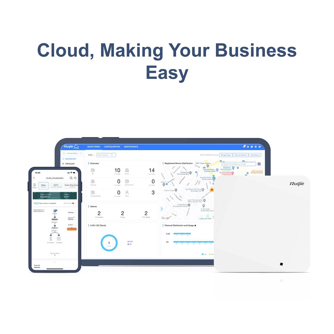 Punto de acceso interior Wi-Fi 5 de doble radio de 1.167 Gbps, puerto Ethernet de 1 Gbps 4