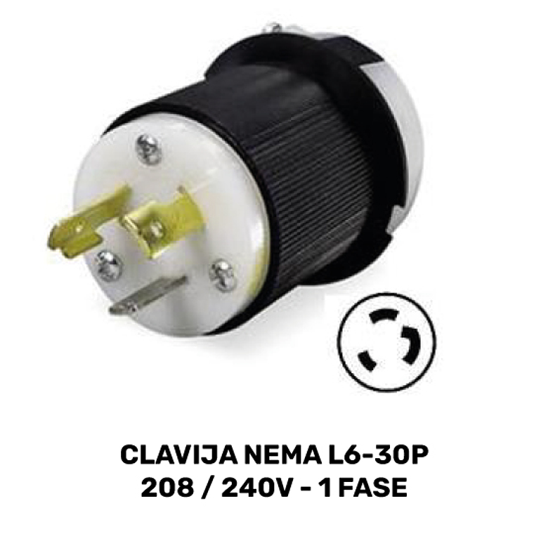 PDU Básica para Rack - 30A / 208 Voltios - 1 FASE 10 Salidas C-13 + 4 Salidas C-19 Extensión de 1.8 metros tipo L6-30P 5