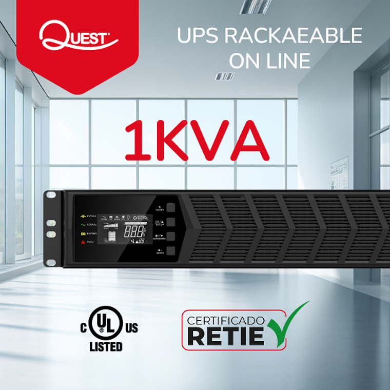 UPS ONLINE 1KVA, MONOFASICA RACKEABLE 1