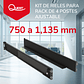 Kit de Rieles Ajustables para UPS Rackeables | Uso en Racks de 4 Postes (2U, 800–1,135 mm, 60 kg) - Miniatura 1