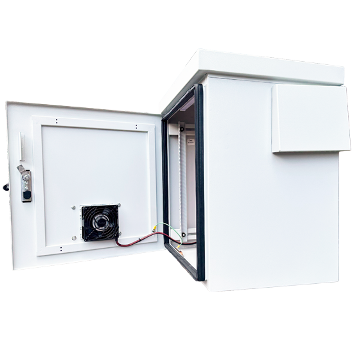 Gabinete Rack 11U IP65 para Exteriores | Montaje en Poste | Acero Galvanizado con Ventilación Forzada – CE-2720-CA 5