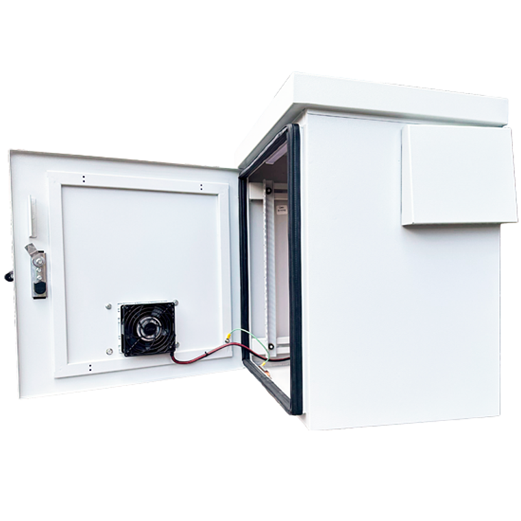 Gabinete Rack 11U IP65 para Exteriores | Montaje en Poste | Acero Galvanizado con Ventilación Forzada – CE-2720-CA 5