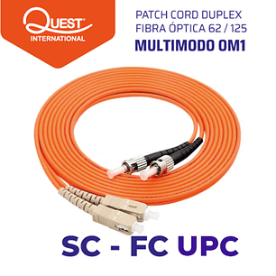 Patch Cords Duplex  Multimodo 62 / 125 SC-FC