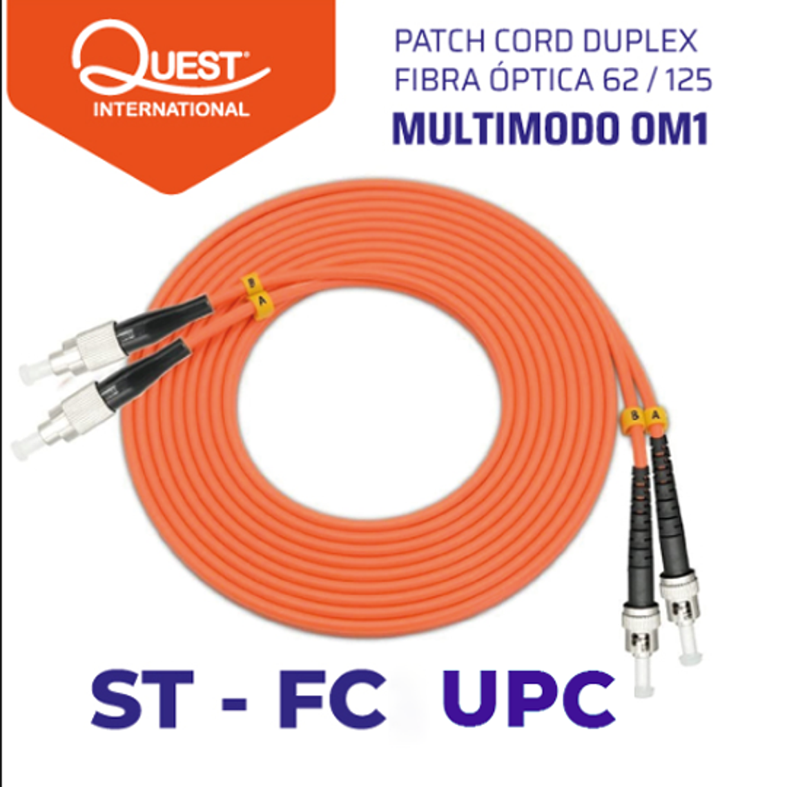 Patch Cords Duplex  Multimodo 62 / 125 ST-FC 1