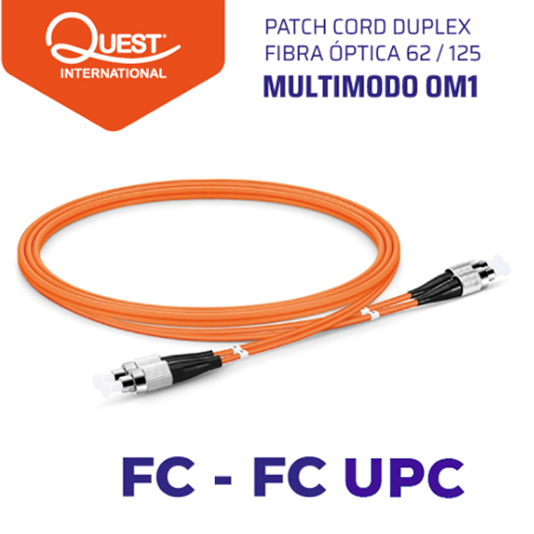 Patch Cords Duplex  Multimodo 62 / 125 FC-FC 1
