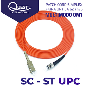 Patch Cords Simplex Multimodo 62 / 125 SC-ST