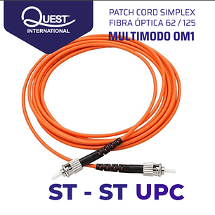 Patch Cords Simplex  Multimodo 62 / 125 ST-ST