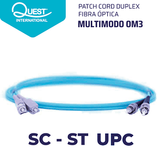 Patch Cords Duplex  Multimodo OM3 SC-ST