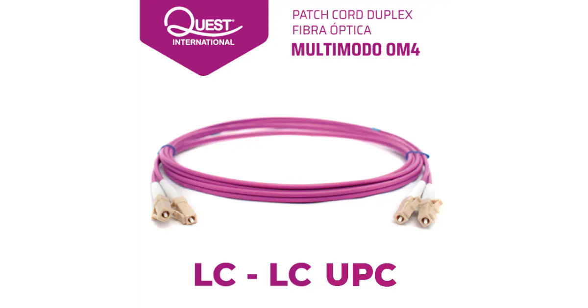 Cavo In Fibra Ottica Multimodale OM4 LC-LC Duplex – Lunghezze Da 1 A 10 Metri, Rosso