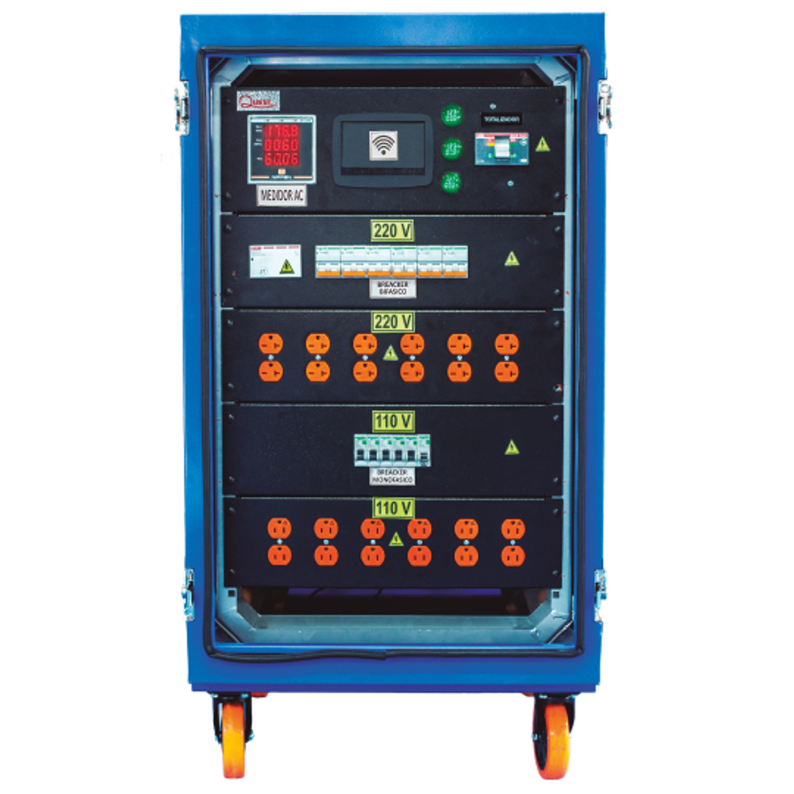 SISTEMA PROFESIONAL DE DISTRIBUCIÓN DE ENERGÍA 12 SALIDAS BIFÁSICAS NEMA 5-20R + 12 SALIDAS MONOFÁSICAS NEMA 5-15R 3