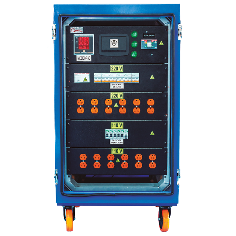 SISTEMA PROFESIONAL DE DISTRIBUCIÓN DE ENERGÍA 12 SALIDAS BIFÁSICAS NEMA 5-20R + 12 SALIDAS MONOFÁSICAS NEMA 5-15R 3