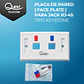 Placa de Pared ( Face Plate ) para Jack RJ-45 tipo Keystone de 2 Puertos - Miniatura 1