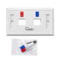 Placa de Pared ( Face Plate ) para Jack RJ-45 tipo Keystone de 2 Puertos - Miniatura 2