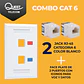 Combo 2 Jacks Cat6 + Face Plate | Instalación Rápida y Conexión Confiable - Miniatura 1