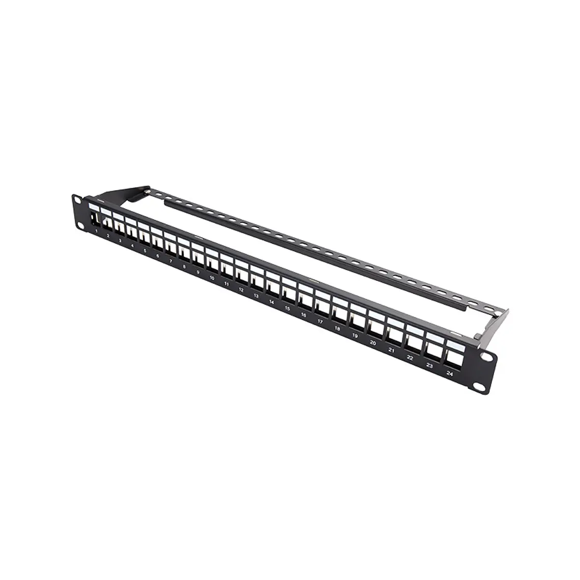 Patch Panel Modular Blindado de 24 Puertos Cat 6A 2