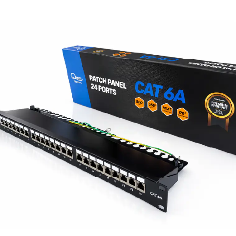 Patch Panel Cat 6A FTP Blindado 24 Puertos - Conexión a 90° 2