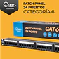 Patch Panel 24 Puertos Cat6 | Cumple Norma, Fácil Instalación y Alta Durabilidad - Miniatura 1