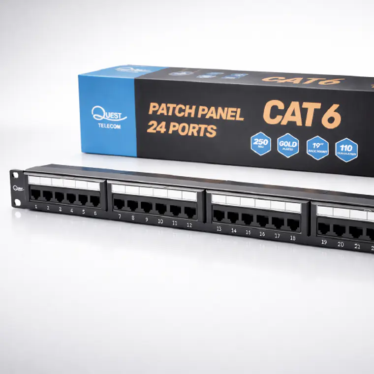 Patch Panel 24 Puertos Cat6 | Cumple Norma, Fácil Instalación y Alta Durabilidad 2