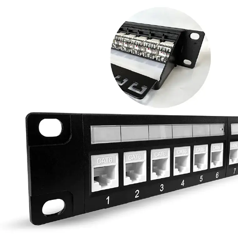 Patch Panel Modular 24 Puertos Cat6 Quest - QST-1624M | Garantía 10 años 5