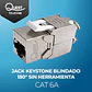 Jack Keystone CAT6A FTP Blindado 180° - Terminación Sin Herramientas - Miniatura 1