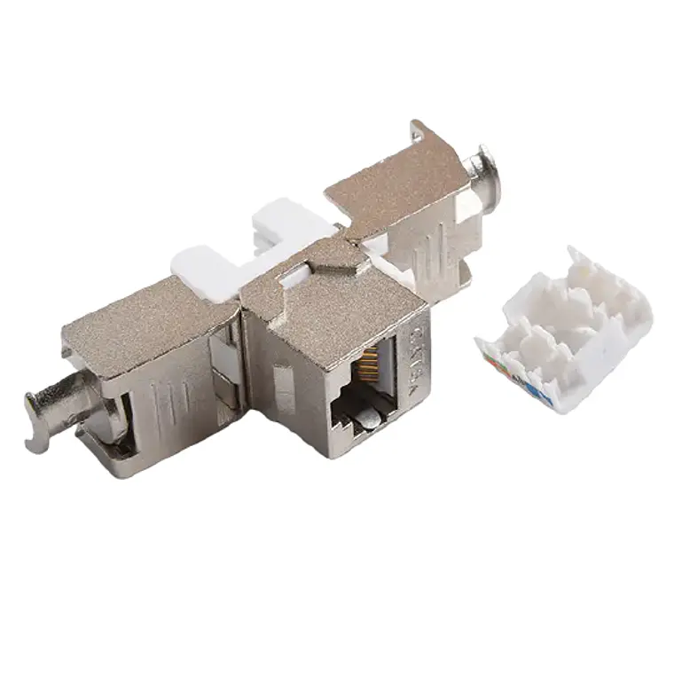 Jack Keystone CAT6A FTP Blindado 180° - Terminación Sin Herramientas 4