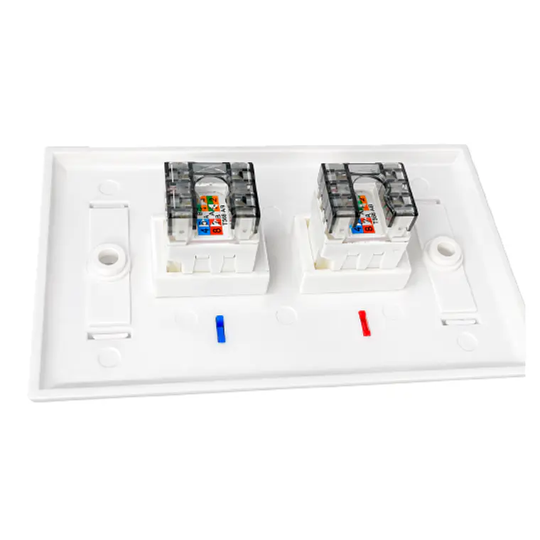 Combo 2 Jacks Cat6 + Face Plate | Instalación Rápida y Conexión Confiable 3