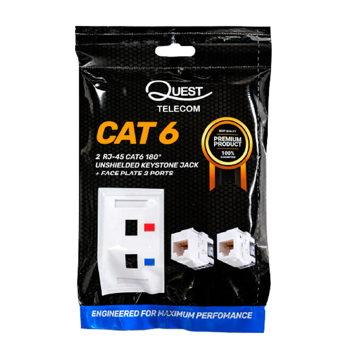 Combo 2 Jacks Cat6 + Face Plate | Instalación Rápida y Conexión Confiable 8