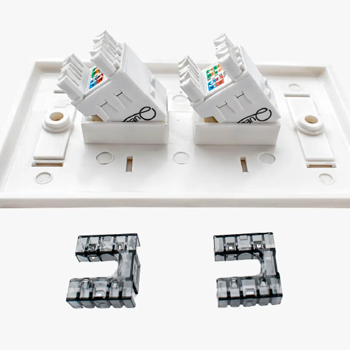 Combo 2 Jacks Cat6 + Face Plate | Instalación Rápida y Conexión Confiable 4