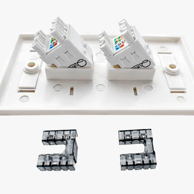 Combo 2 Jacks Cat6 + Face Plate | Instalación Rápida y Conexión Confiable 4