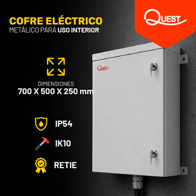 Cofre Eléctrico Metálico 700 x 500 x 250 Uso Interior 1