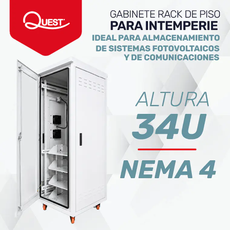 Gabinete Rack de Intemperie, para Equipos de Comunicaciones y Sistemas Fotovoltaicos 1