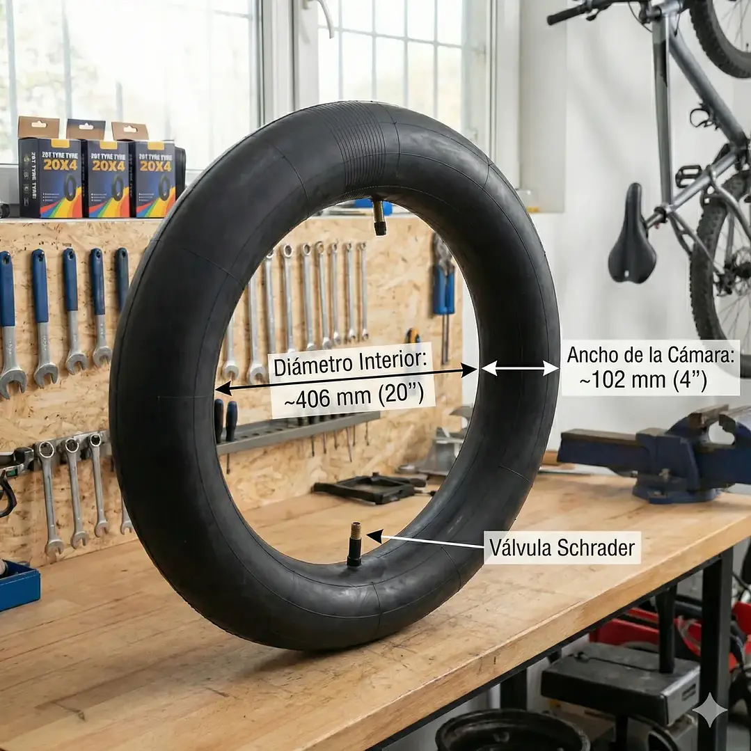 Cámara De Neumático Fat Tyre 20x4 Modelo Schrader 3