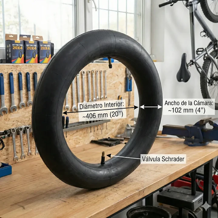 Cámara De Neumático Fat Tyre 20x4 Modelo Schrader 3