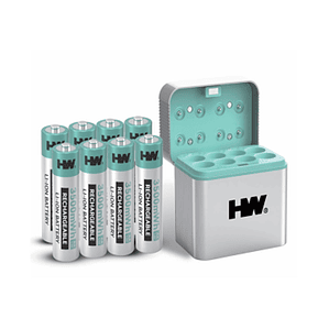 8 Pilhas AAA Recarregáveis 1,5 V 1200 mWh com Caixa-Carregador Inteligente (Pack de 8)