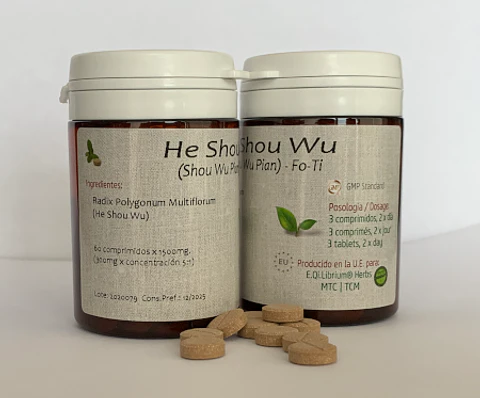He Shou Wu (Shou Wu Pian)-Perdida de Cabello/Canas (Fo-Ti)