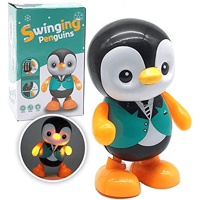 Pinguino Bailarin Juguete Luces Sonido Movimiento 