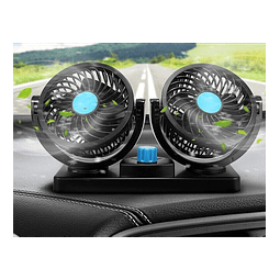 Ventilador Doble Auto Interior 360° Ventilador Portatil 12v