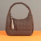BOLSO HOBE DE HOMBRO M Tela antifluido – chocolate  - Miniatura 1