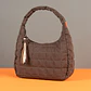 BOLSO HOBE DE HOMBRO M Tela antifluido – chocolate  - Miniatura 2