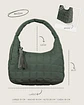 BOLSO HOBE DE HOMBRO M Tela antifluido – verde    - Miniatura 3