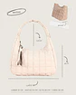 BOLSO HOBE DE HOMBRO M Tela antifluido – biege - Miniatura 3
