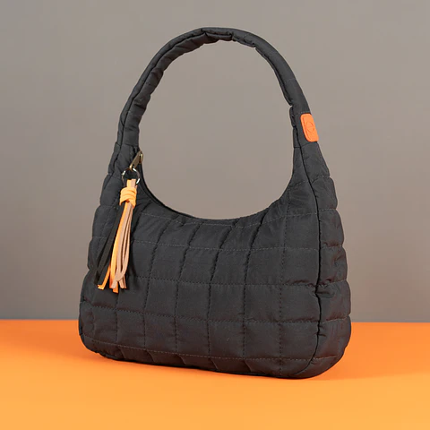BOLSO HOBE DE HOMBRO M Tela antifluido – negro 