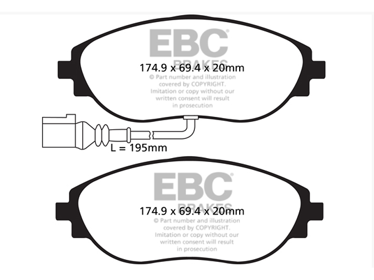 VAG S3 8v/Golf R mk7 Yellow Stuff ( Delanteras ) 1
