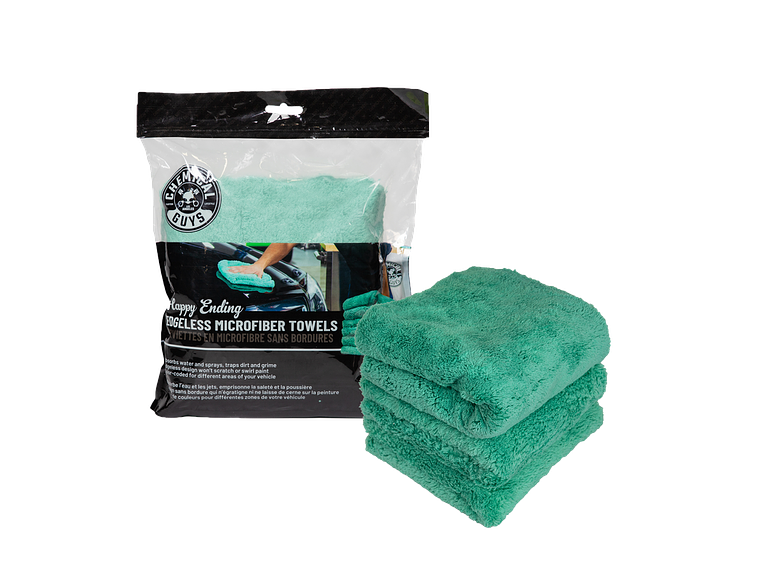 HAPPY ENDING EDGLESS MICROFIBER TOWEL 16″ X 16″ (3 PACK) VERDE 1