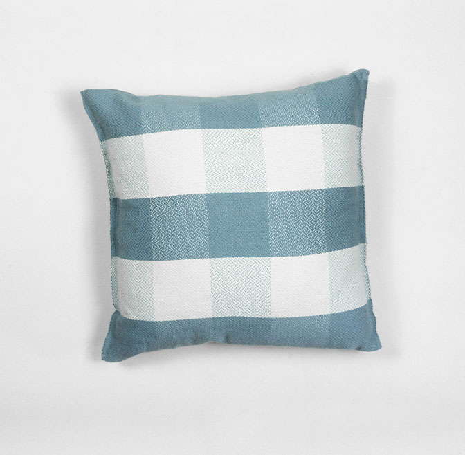 CHECKERED ALPACA CUSHION